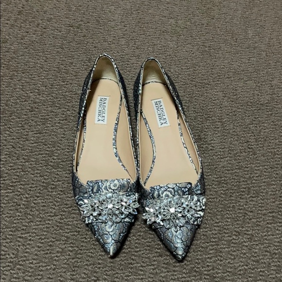 Badgley Mischka Valeria Crystal Embellished Flat - Picture 2 of 8